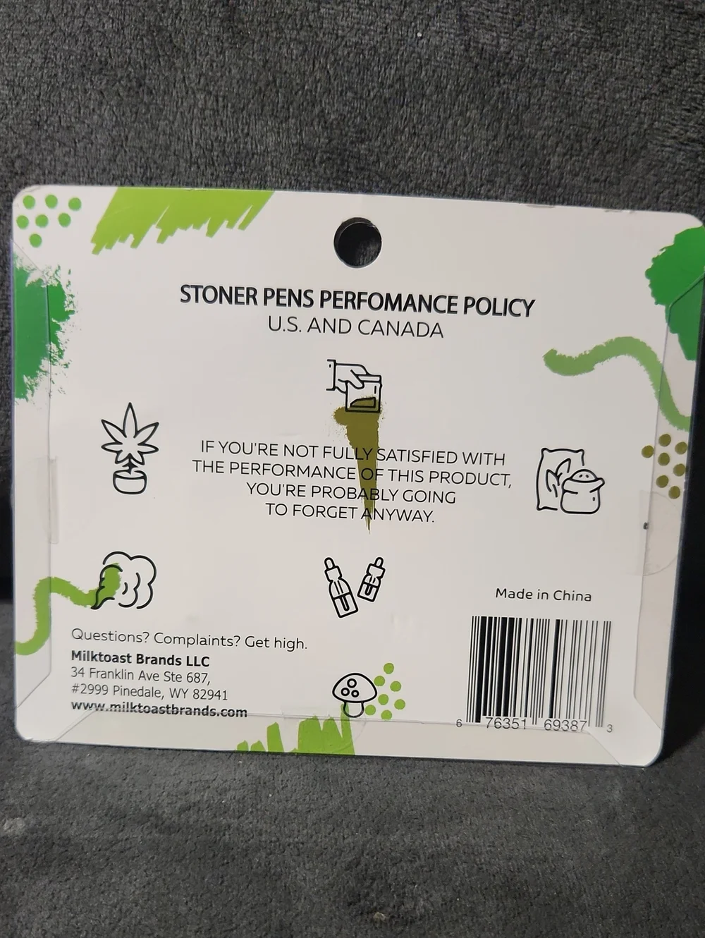 Pen15 Pot Pens 5 Piece Pen Set Green Funny Gift